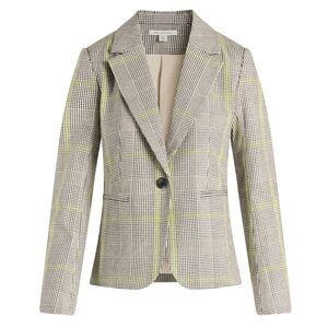 Free Assembly Plaid Blazer Lime Citrus XS NWT Single Button Tailored Jacket